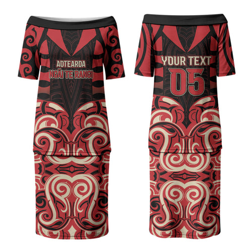 Custom Aotearoa Ngai Te Rangi Family Matching Puletasi and Hawaiian Shirt New Zealand Traditional Maori Pattern