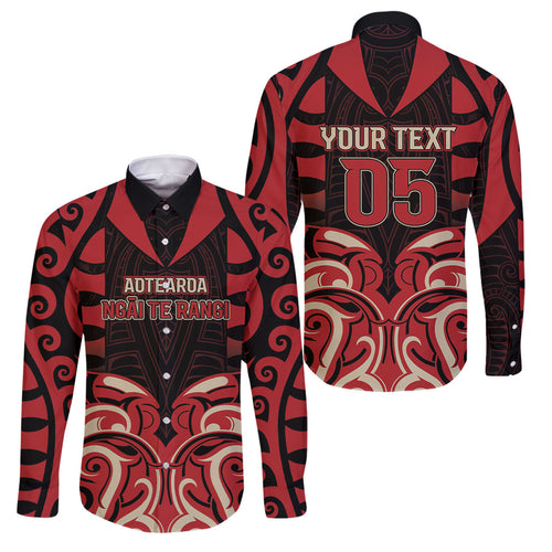 Custom Aotearoa Ngai Te Rangi Family Matching Tank Maxi Dress and Hawaiian Shirt New Zealand Traditional Maori Pattern