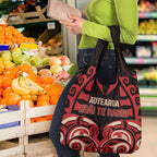 Aotearoa Ngai Te Rangi Grocery Bag New Zealand Traditional Maori Pattern