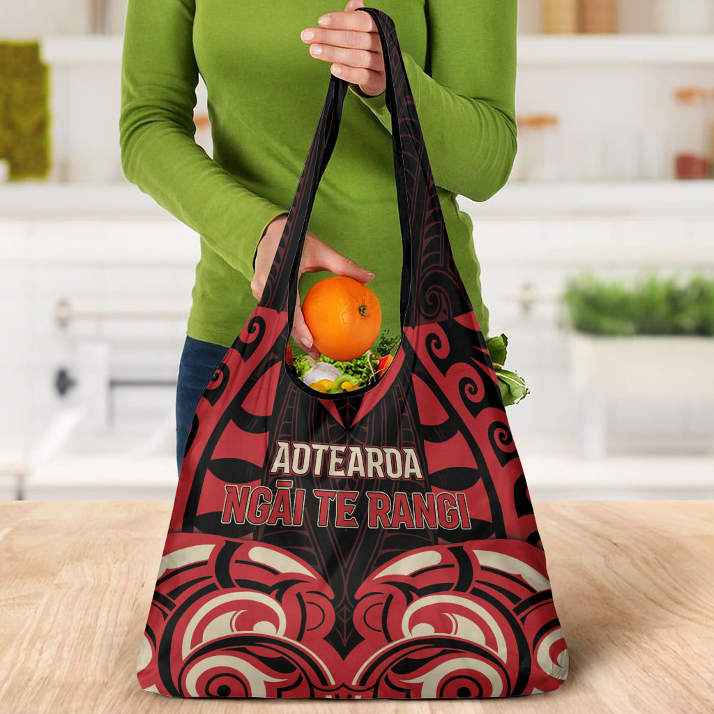 Aotearoa Ngai Te Rangi Grocery Bag New Zealand Traditional Maori Pattern