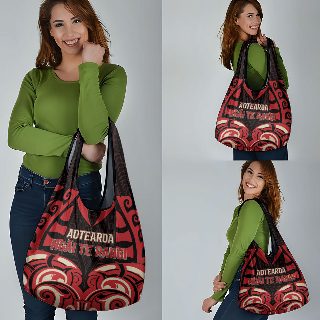 Aotearoa Ngai Te Rangi Grocery Bag New Zealand Traditional Maori Pattern