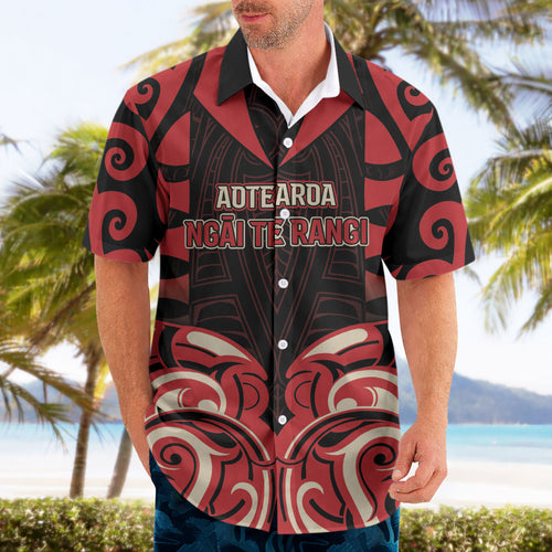Custom Aotearoa Ngai Te Rangi Hawaiian Shirt New Zealand Traditional Maori Pattern