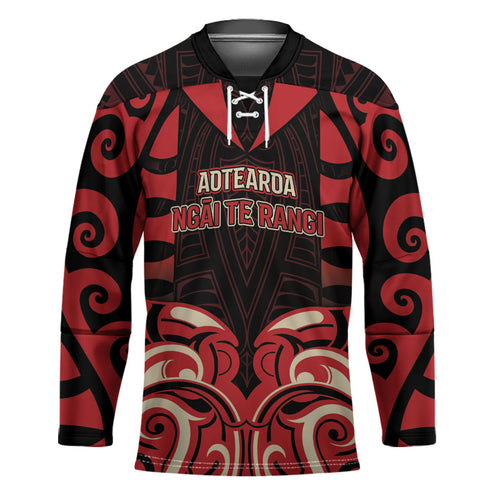 Custom Aotearoa Ngai Te Rangi Hockey Jersey New Zealand Traditional Maori Pattern