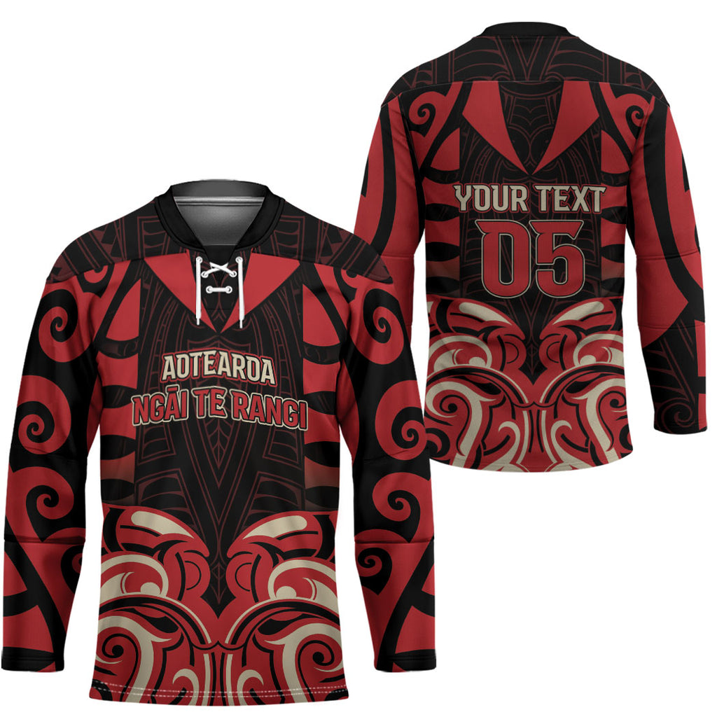 Custom Aotearoa Ngai Te Rangi Hockey Jersey New Zealand Traditional Maori Pattern