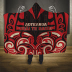 Aotearoa Ngai Te Rangi Hooded Blanket New Zealand Traditional Maori Pattern