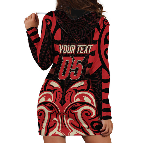 Custom Aotearoa Ngai Te Rangi Hoodie Dress New Zealand Traditional Maori Pattern