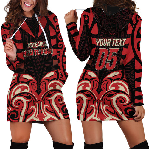 Custom Aotearoa Ngai Te Rangi Hoodie Dress New Zealand Traditional Maori Pattern