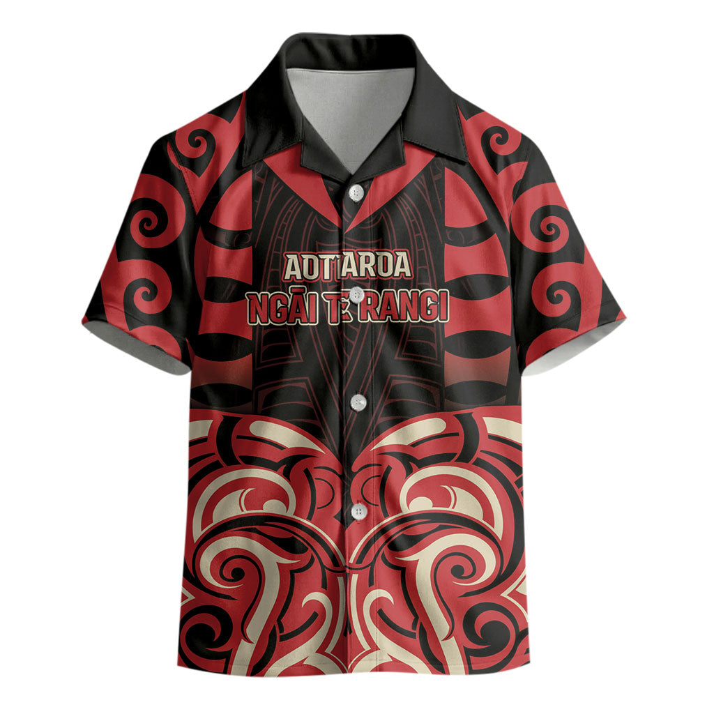 Custom Aotearoa Ngai Te Rangi Kid Hawaiian Shirt New Zealand Traditional Maori Pattern