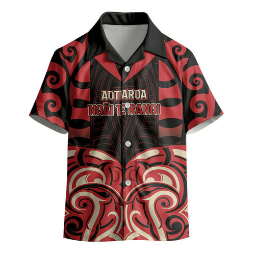 Custom Aotearoa Ngai Te Rangi Kid Hawaiian Shirt New Zealand Traditional Maori Pattern