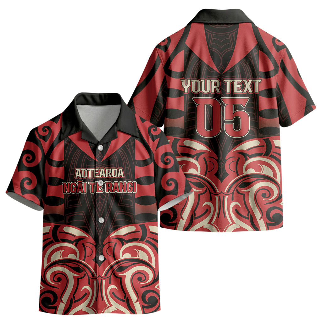 Custom Aotearoa Ngai Te Rangi Kid Hawaiian Shirt New Zealand Traditional Maori Pattern