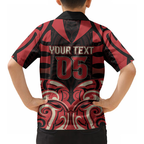 Custom Aotearoa Ngai Te Rangi Kid Hawaiian Shirt New Zealand Traditional Maori Pattern