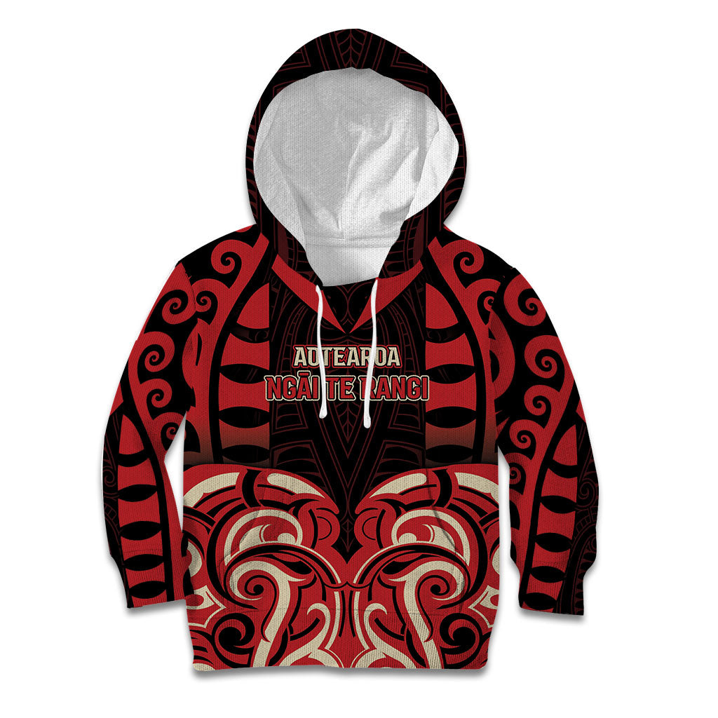 Custom Aotearoa Ngai Te Rangi Kid Hoodie New Zealand Traditional Maori Pattern