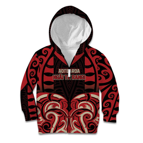 Custom Aotearoa Ngai Te Rangi Kid Hoodie New Zealand Traditional Maori Pattern