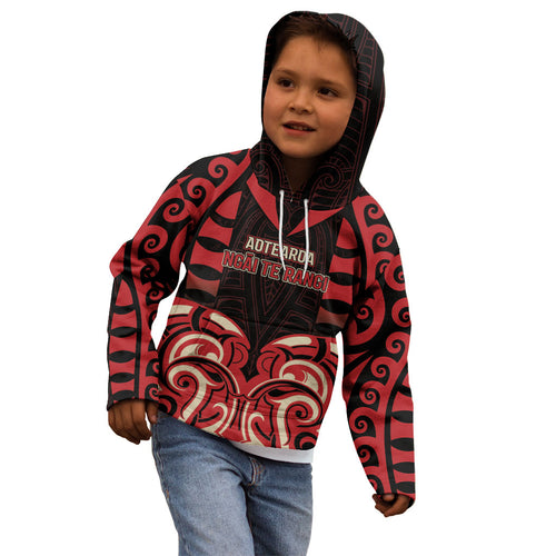 Custom Aotearoa Ngai Te Rangi Kid Hoodie New Zealand Traditional Maori Pattern