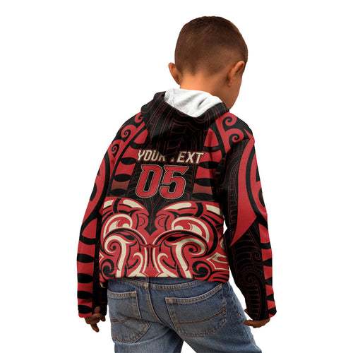 Custom Aotearoa Ngai Te Rangi Kid Hoodie New Zealand Traditional Maori Pattern