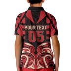 Custom Aotearoa Ngai Te Rangi Kid Polo Shirt New Zealand Traditional Maori Pattern