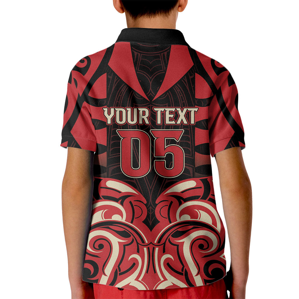 Custom Aotearoa Ngai Te Rangi Kid Polo Shirt New Zealand Traditional Maori Pattern