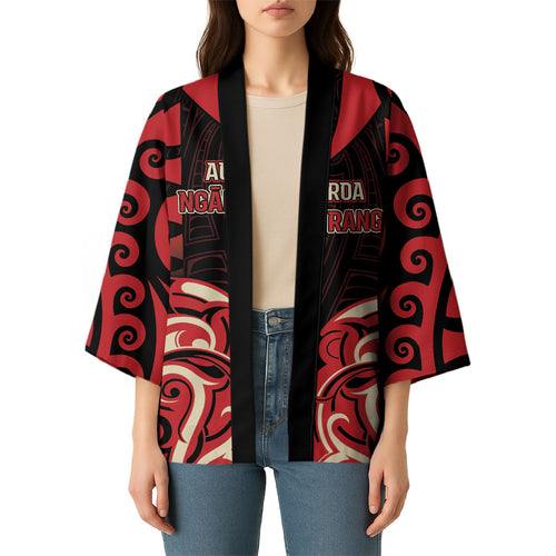 Custom Aotearoa Ngai Te Rangi Kimono New Zealand Traditional Maori Pattern