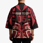 Custom Aotearoa Ngai Te Rangi Kimono New Zealand Traditional Maori Pattern