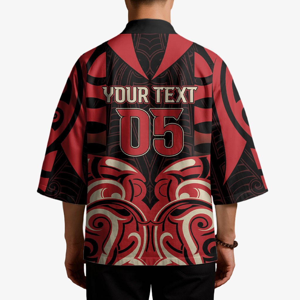 Custom Aotearoa Ngai Te Rangi Kimono New Zealand Traditional Maori Pattern