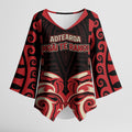Custom Aotearoa Ngai Te Rangi Kimono Sleeve Blouse New Zealand Traditional Maori Pattern