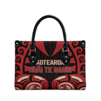 Aotearoa Ngai Te Rangi Leather Bag New Zealand Traditional Maori Pattern