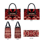 Aotearoa Ngai Te Rangi Leather Bag New Zealand Traditional Maori Pattern