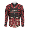 Custom Aotearoa Ngai Te Rangi Long Sleeve Button Shirt New Zealand Traditional Maori Pattern