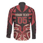 Custom Aotearoa Ngai Te Rangi Long Sleeve Button Shirt New Zealand Traditional Maori Pattern