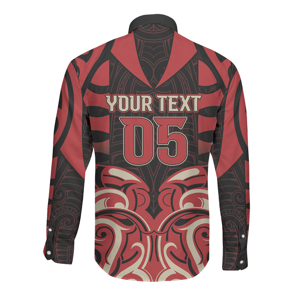 Custom Aotearoa Ngai Te Rangi Long Sleeve Button Shirt New Zealand Traditional Maori Pattern