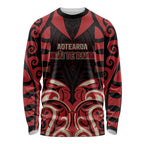 Custom Aotearoa Ngai Te Rangi Long Sleeve Shirt New Zealand Traditional Maori Pattern