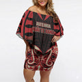 Custom Aotearoa Ngai Te Rangi Off Shoulder Short Dress New Zealand Traditional Maori Pattern