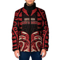 Custom Aotearoa Ngai Te Rangi Padded Jacket New Zealand Traditional Maori Pattern