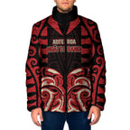 Custom Aotearoa Ngai Te Rangi Padded Jacket New Zealand Traditional Maori Pattern