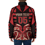 Custom Aotearoa Ngai Te Rangi Padded Jacket New Zealand Traditional Maori Pattern