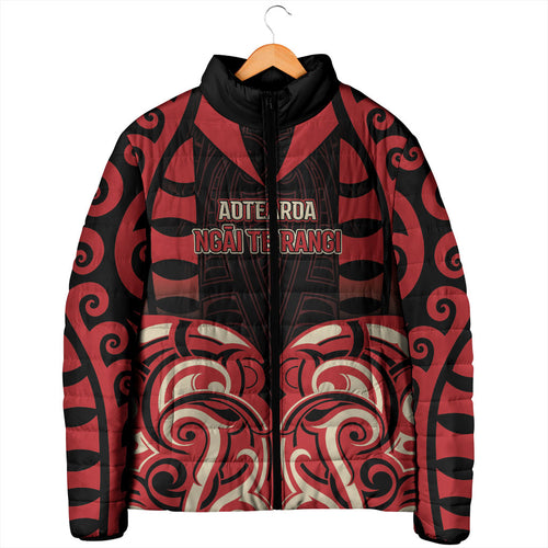 Custom Aotearoa Ngai Te Rangi Padded Jacket New Zealand Traditional Maori Pattern