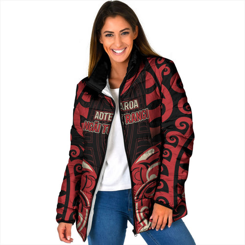 Custom Aotearoa Ngai Te Rangi Padded Jacket New Zealand Traditional Maori Pattern