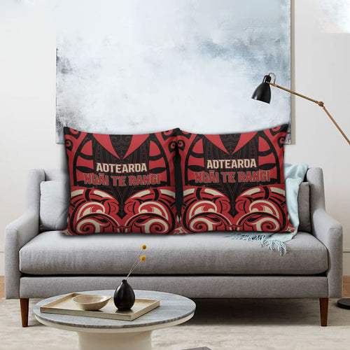 Aotearoa Ngai Te Rangi Pillow Cover New Zealand Traditional Maori Pattern
