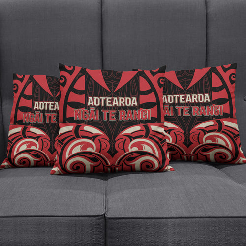 Aotearoa Ngai Te Rangi Pillow Cover New Zealand Traditional Maori Pattern