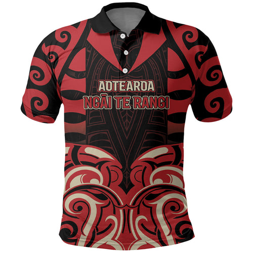 Custom Aotearoa Ngai Te Rangi Polo Shirt New Zealand Traditional Maori Pattern