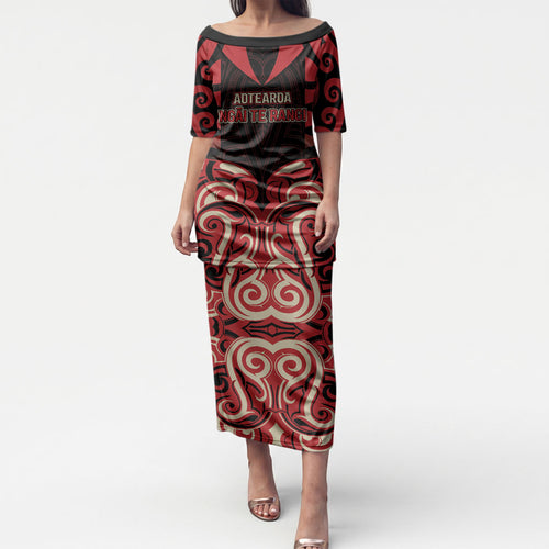 Custom Aotearoa Ngai Te Rangi Puletasi New Zealand Traditional Maori Pattern