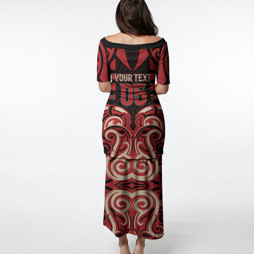 Custom Aotearoa Ngai Te Rangi Puletasi New Zealand Traditional Maori Pattern