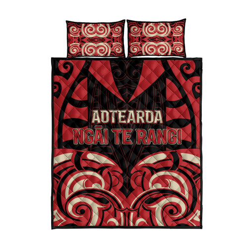 Aotearoa Ngai Te Rangi Quilt Bed Set New Zealand Traditional Maori Pattern