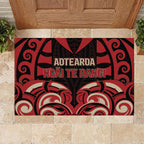 Aotearoa Ngai Te Rangi Rubber Doormat New Zealand Traditional Maori Pattern
