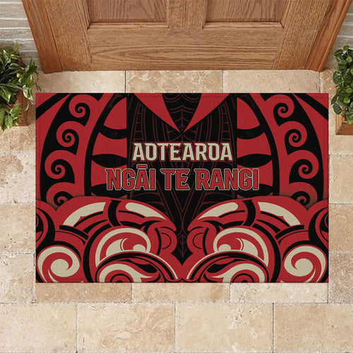 Aotearoa Ngai Te Rangi Rubber Doormat New Zealand Traditional Maori Pattern