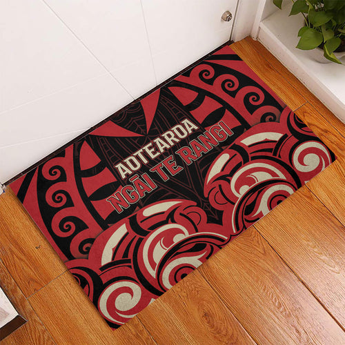 Aotearoa Ngai Te Rangi Rubber Doormat New Zealand Traditional Maori Pattern