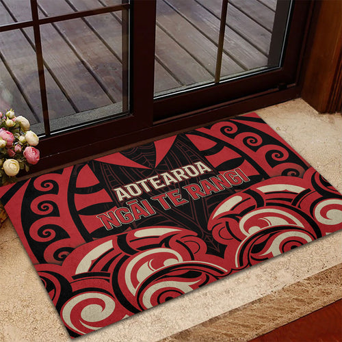Aotearoa Ngai Te Rangi Rubber Doormat New Zealand Traditional Maori Pattern