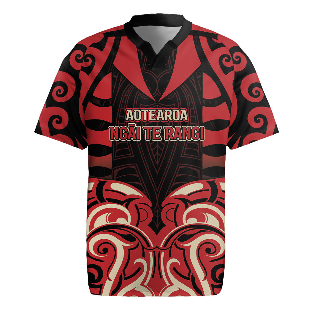 Custom Aotearoa Ngai Te Rangi Rugby Jersey New Zealand Traditional Maori Pattern