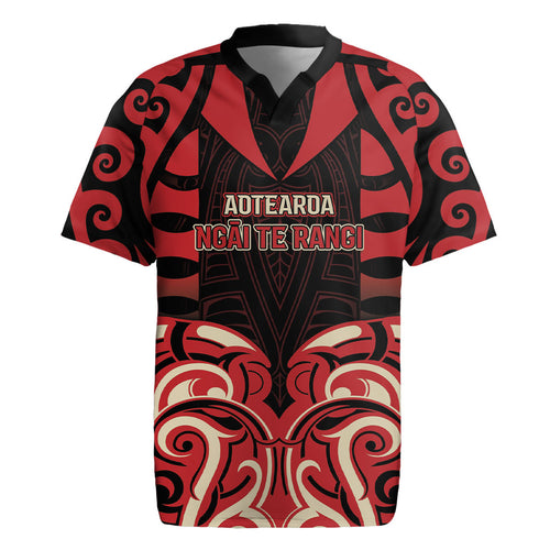 Custom Aotearoa Ngai Te Rangi Rugby Jersey New Zealand Traditional Maori Pattern