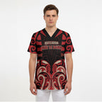 Custom Aotearoa Ngai Te Rangi Scrub Top New Zealand Traditional Maori Pattern